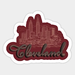 Cleveland Skyline Sticker